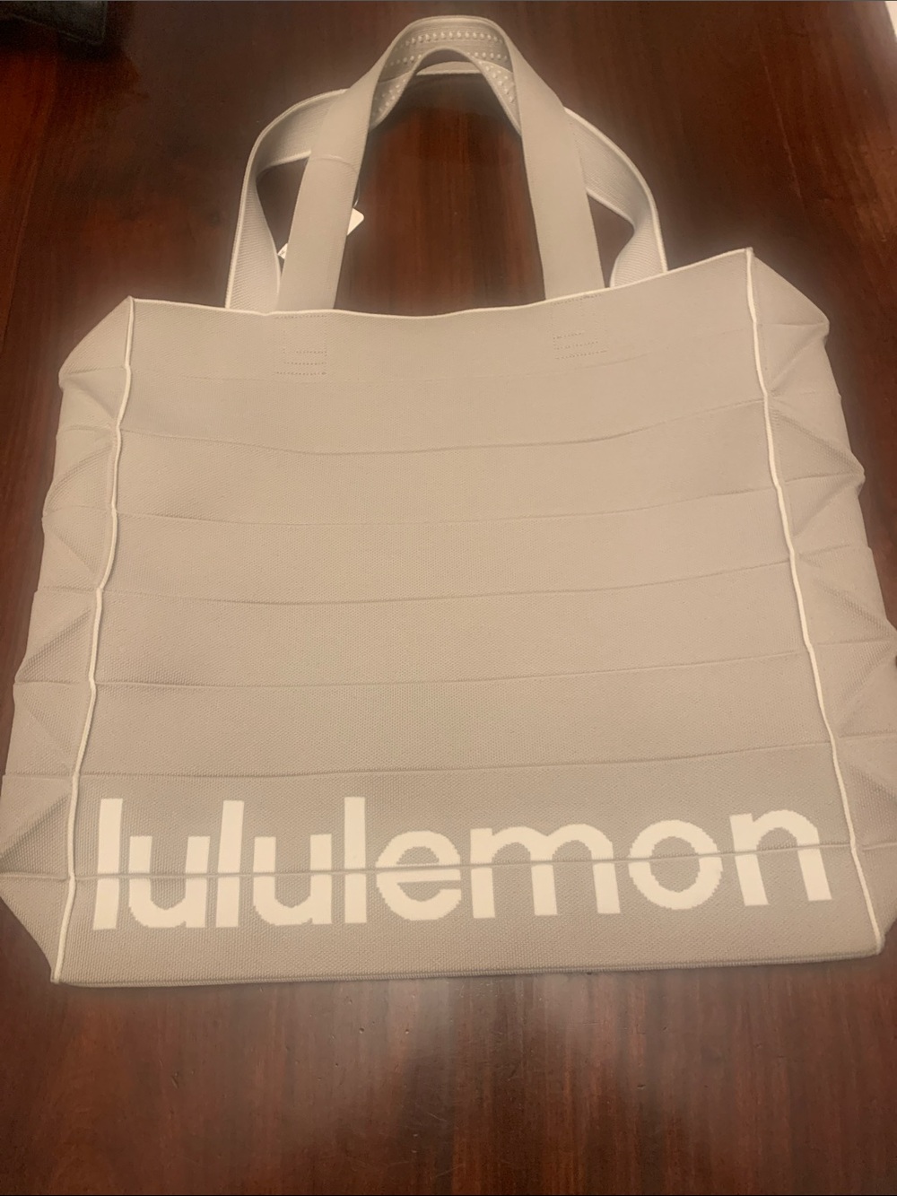 lululemon athletica Light Gray Tote with Bold Logo
